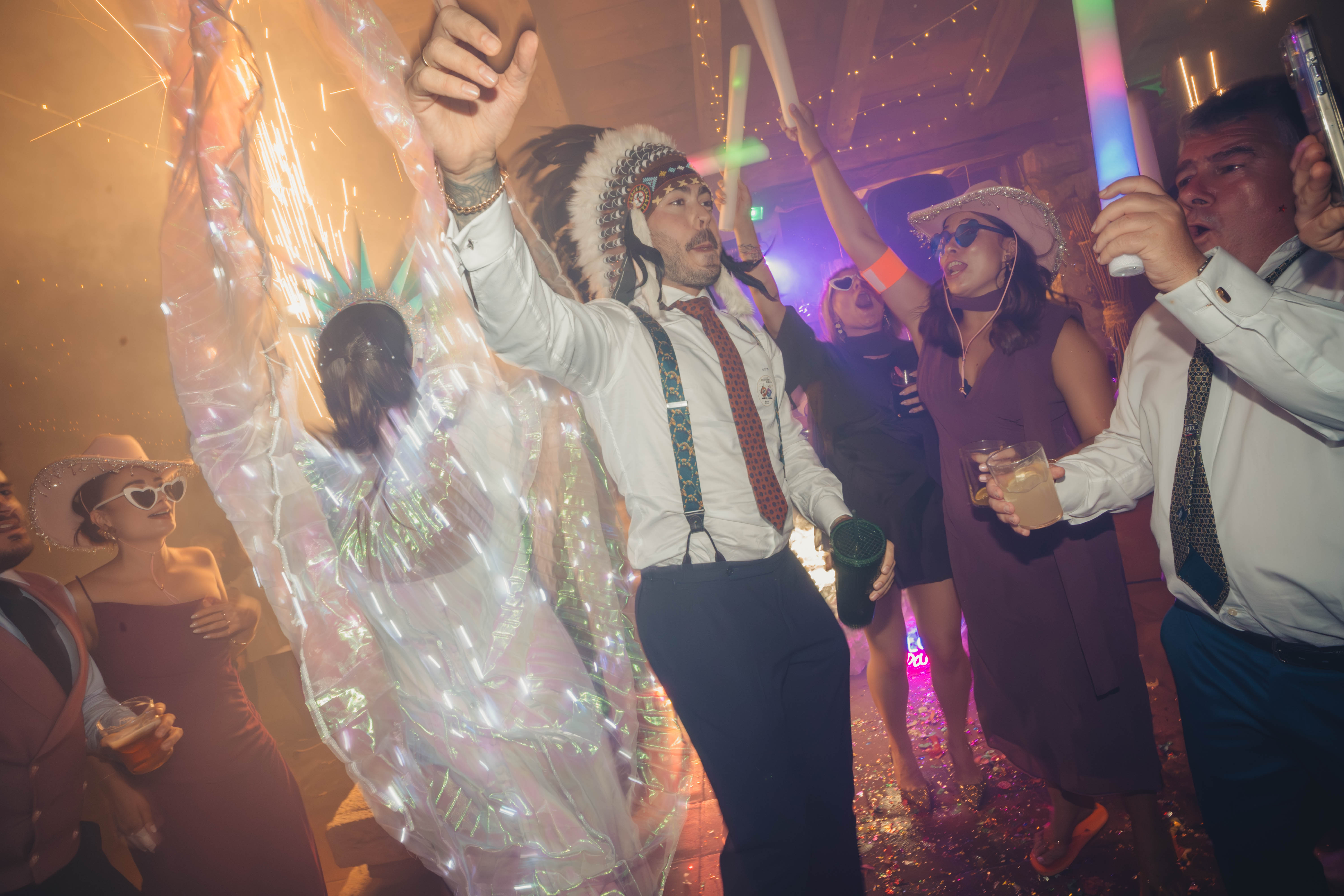 Fuego frío en evento