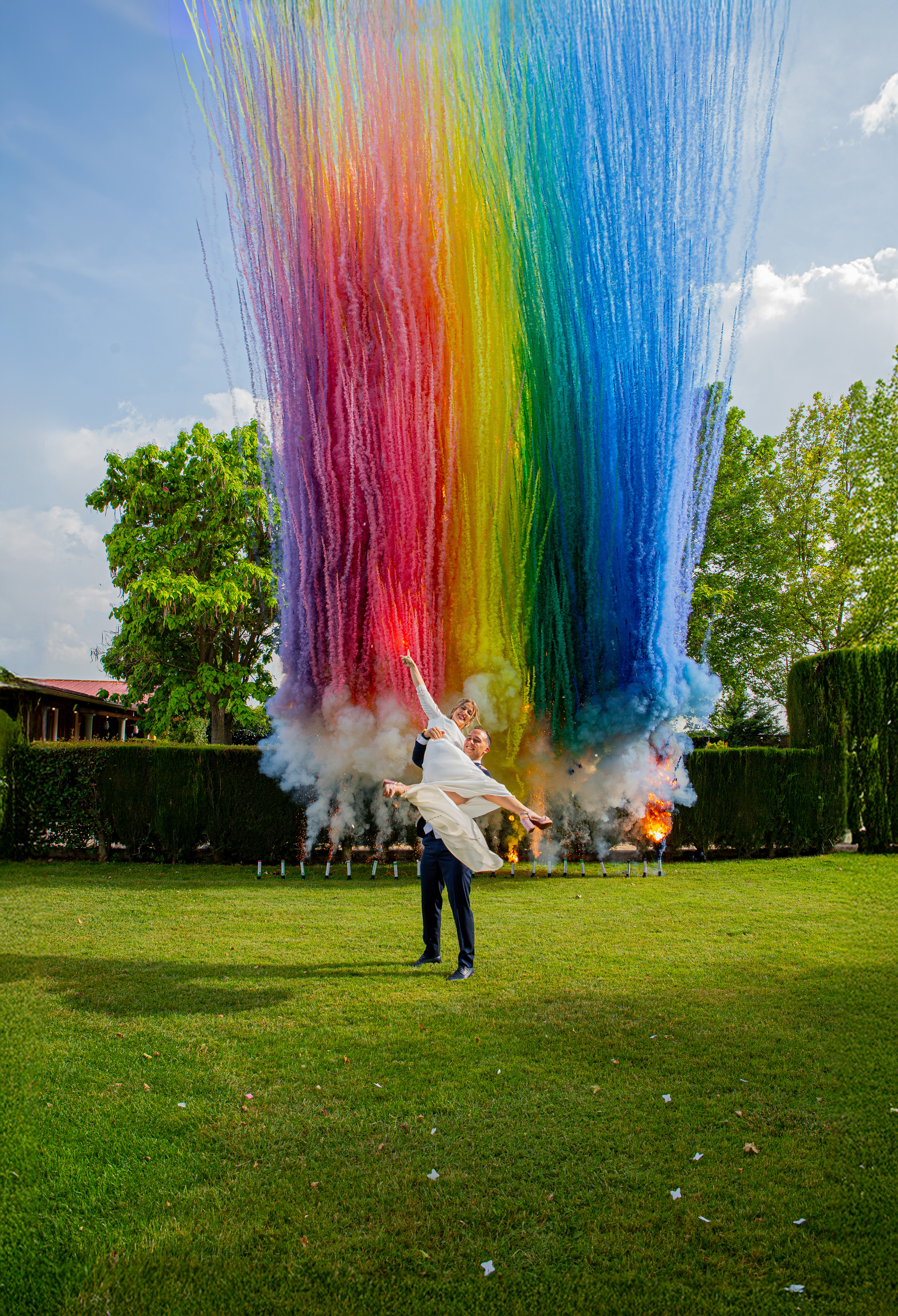 Ejemplo boda - entrada con humo aereo